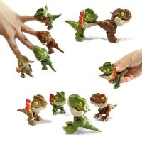 Creative Figures Finger Dinosaur Anime Action Toy Funny Dino Tricky Tyrannosaurus Model Mini Jurassic Dino Fidget Kids Boy Gift
