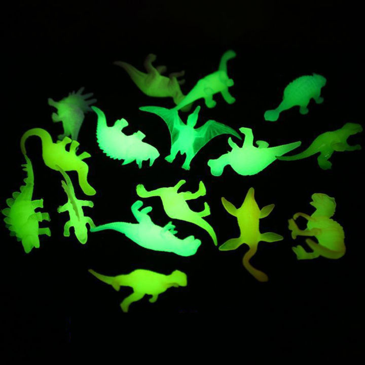 microgood-ชุดของเล่นไดโนเสาร์ตัวเล็กเรืองแสงในที่มืด-16ชิ้นซอรัส-rex-ดิโลโฟซอรัสเตโกซอรัสโมเดลตัวจิ๋วประดับพีวีซีเรืองแสงไดโนเสาร์เด็กหญิงเด็กชายหุ่นของเล่นของที่ระลึกงานปาร์ตี้