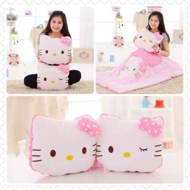 Hello kitty pillow blanket face Lazada PH