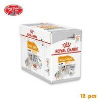 ? { ส่งฟรี } ? Royal canin Coat Care อาหารเปียกสำหรับสุนัขสูตรบำรุงขน 12pcsX85g  บริการเก็บเงินปลายทาง