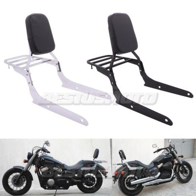 ❅♀ Motorcycle Backrest Sissy Bar w/Luggage Rack For Honda Shadow Spirit VT750 C2 2007-2014 Phantom VT750C2B 2010-2015 2008 2009