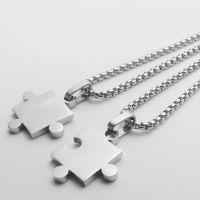 Friend Pendant Puzzle Necklace Lovers Couples Necklace Puzzle - Pendant Necklaces - Aliexpress