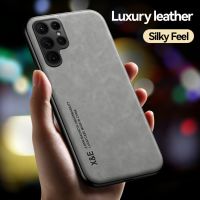Luxury Leather Magnetic Case For Samsung Galaxy S22 Ultra S23 Plus S21 FE S10 E Shockproof Bumper Soft Matte Business Back Cover
