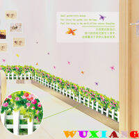 【Wuxiang】สติ๊กเกอร์รั้วทุ่งหญ้าโรแมนติกเครื่องตกแต่งฝาผนัง