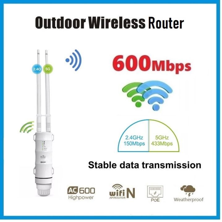 600mbps-2-4g-5g-high-power-outdoor-wireless-access-point-wifi-repeater-router-extender-with-poe-high-gain-antennas-bridge-wifi-coverage