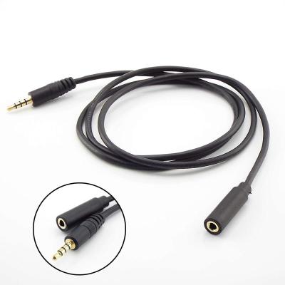 【2023】Stereo 3.5mm 4 Pole Audio Male to Female Jack Plug AUX Audio Cables Cord Extension Cable Cord Headphone Car Earphone