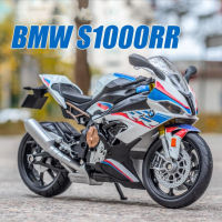 ขนาด1:12ของเล่นรถ Diecast โมเดลมอเตอร์ไซค์อัลลอย S1000RR BMW สำหรับเด็กผู้ชายตุ๊กตาของขวัญชุดของเล่นรถและที่จอดรถเด็กผู้ชาย