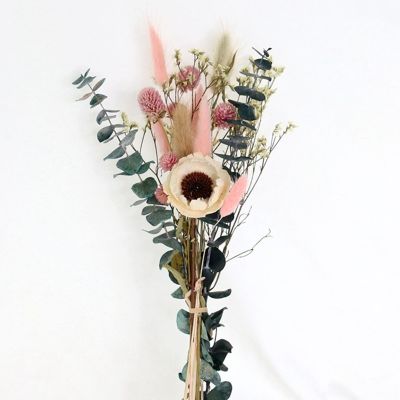 [AYIQ Flower Shop] กุหลาบธรรมชาติอบแห้งชั่วนิรันดร์ช่อดอกไม้ปลอมกกของตกแต่งงานแต่งงานการตกแต่งบ้านการจัดเรียงตรงกลาง