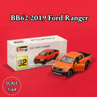 Bburago 1:64 Mini รถรุ่น,BB62 2019 Ford Ranger Scale โลหะ Diecast Miniature Art รถคอลเลกชันของเล่น