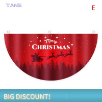 ?【Lowest price】TANG ของตกแต่งคริสต์มาสสำหรับบ้านกลางแจ้งจี้รูปธงประตูรูปพัด2023คริสต์มาสปีใหม่