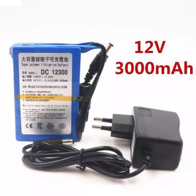 [พร้อมส่ง]แบตเตอรี่ battery rechargeble 12V 3000mAh (แถม adapter)[สินค้าใหม่]