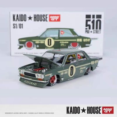 Mini GT+Kaido House 1/64 Datsun 510 Pro Street Alloy Model Car Die-cast Vehicle Collection Display Gifts