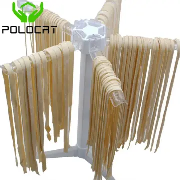 Collapsible Pasta Drying Rack Wooden Spaghetti Stand Dryer with 16