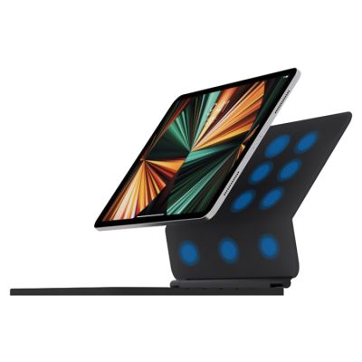 Sunsky เคสหนังแป้นพิมพ์บลูทูธแขวนวิเศษ T89สำหรับ iPad Pro 12.9 2022 / 2021 / 2020 / 2018 (สีดำ)