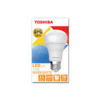 TOSHIBA หลอดไฟ LED A60 BULB 11 วัตต์ GEN 7 ขั้ว E27 ซุปเปอร์สว่างพิเศษ ประกัน 1 ปี มอก. EYE SAFETY มาตรฐานญีุปุ่น SURGE PROTECTION หลอดไฟโตชิบา T