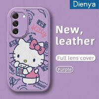 Dienya เคสปลอกสำหรับ Samsung S22 5G S22บวกกับ S23บวก S23พิเศษ5G,ดีไซน์ใหม่ลายการ์ตูนน่ารักเฮลโลคิตตี้แมวเคสโทรศัพท์หนังนิ่มปกป้องคลุมทั้งหมดเคสป้องกันกล้องเคสสีกันกระแทกขอบนิ่ม