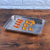 Baking Rack Cooling Pan Tray Oven Cooking Wire Stainless Steel Sheet Grid Chef Cookie Pans Trays Set Kitchen Display Cake Metal