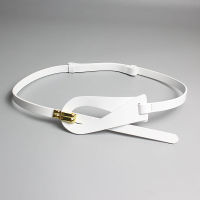 Thin Waist Collar Knot Adjustable Belt Decoration with Skirt Dress