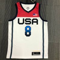 เสื้อคุณภาพสูง เสื้อกีฬาแขนกุด ลายทีม Olympic NBA Jersey USA Middleton Classic พลัสไซซ์ 2021