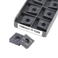 CNMG120404 TF IC907 CNMG120408 TF IC908 CNC Lathe เครื่องมือเคลือบ PVD เครื่องมือกลึงภายนอกตกแต่งเม็ดมีดโลหะผสมแข็ง