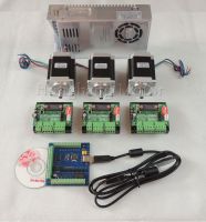 【YF】◙  Mach3 USB 3 Axis Kit3pcs TB6560 driver  4 Board 100KHz  3pcs nema23 270oz-in motor  350W Supply