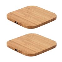 2X Portable Qi Wireless Charger Charging Slim Wood Pad for iPhone 8/iPhone 8 Plus/iPhone x Smart Phone Charger Pad