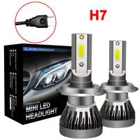 2pcs H7 Led Headlight Bulb Kit Mini 90 6000K 12000LM 12-32V White Super Bright Fog Light Headlight Lamps Car Light