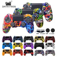 Applicable To Ps4 Handle Sleeve Ps4 Slim Handle Camouflage Cover Ps4 Handle Graffiti Silicone Protective Cover