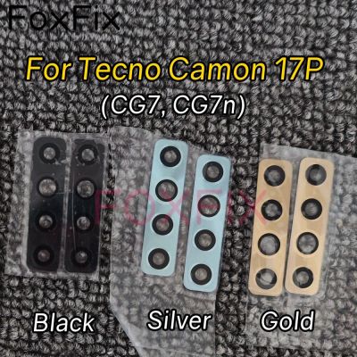 กระจกกล้องถ่ายรูปหลังด้านหลังสำหรับ Tecno Camon 17P CG7 Cg7n ทดแทนพร้อมสติกเกอร์กาว