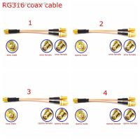 ♘☃♞ RG316 RG-316 Cable SMA To SMA Male Female Y Type Splitter Connector RPSMA To RP-SMA Splitter Combiner Pigtail Extension Brass RF