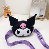 Kuromi Sanrio กระเป๋าน้อยน่ารักสำหรับเด็ก,กระเป๋าซิลิโคนกระเป๋าสะพายข้าง Walletye62146294ศูนย์