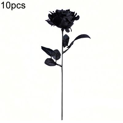 （A SHACK） 10ชิ้น41เซนติเมตร BlackArtificial ดอกไม้ SilkAesthetic แต่งงานฟลอเรส Artificiales แอมป์; ดอกไม้แห้งช่อขายส่ง