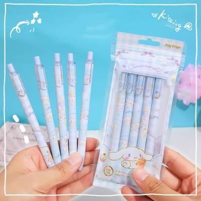 5PCS/set Sanrio Click ball pen Kuromi Cinnamoroll Melody POCHACCO gel pen