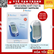 Máy Đo Đường Huyết MediSmart Sapphire Trọn Bộ 50 Que, 50 Kim, Tặng CỒN