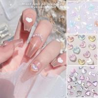 ♠️มุกแต่งเล็บ หัวใจแฟลช มุกหัวใจ มุกหัวใจขาว Candy Love Heart Nail