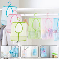 Reusable Hanging Storage Bag Bathroom Soap Towel Debris Draining Mesh Bag Organizer Balcony Sock Underwear Drying Clothes Basket