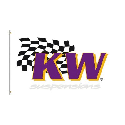 3x5 Ft KW SUSPENSIONS Flag Polyester Digital Printed Logo Banner For Car Club  Power Points  Switches Savers