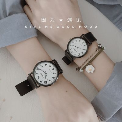 【Hot Sale】 College entrance examination watch male and female junior high school students Korean version simple ins retro college style ulzzang pair