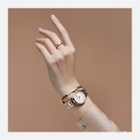 【ElegantG】 DW กำไลข้อมือ สีโรสโกลด์และเงิน สไตล์คลาสสิก ขนาดเล็กและใหญ่ สำหรับผู้หญิงและผู้ชาย ของขวัญคู่รัก