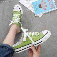 CODCheng Yuan ☽❅✑ new half-drag white shoes women s heelless one-legged lazy canvas autumn thin all-match sneakers