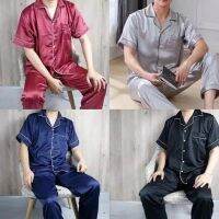 Mens Pajamas Male Nightgowns Satin Cotton Material