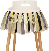 Little Bee 1st Birthday High Chair Banner Yellow High Chair Banner Sweet Birthday Party  Bee Day Theme First Birthday Decoration Banners Streamers Con