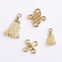 【cw】 30 Pieces/Lot Metal Chinese Knot Tassel Charms Diy Connectors Jewelry Making