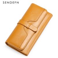 SENDEFN Womens Leather Wallet Luxury Long Wallets Fashion Women Purses Money Bags 2023 Handbags Female Purse Cards Holder 5160