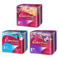 SuperSale63 แคร์ฟรี Carefree แผ่นอนามัย ซุปเปอร์ ดราย ห่อ 40ชิ้น มีหลายสีให้เลือก