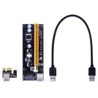 Chipal Ver007s Pci-e ไรเซอร์การ์ด007S สายต่อ1x กับ16x 15pin Sata Power 100Cm 60ยูเอสบีซม. 3.0สำหรับ Btc Ltc Miner