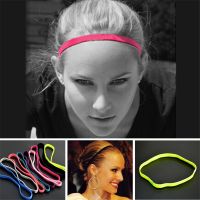 Women Candy Color Yoga Hair Bands Sports Headband with Button Girls Elastic Rubber Sweatband Football Running Yoga Accessories