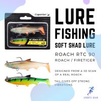 CAPERLAN เหยื่อตกปลา ชุดปลาแชดและปลาโรช รุ่น 90 สำหรับตกปลานักล่า ( LURE FISHING SOFT SHAD LURE ROACH RTC 90 ROACH / FIRETIGER ) เหยื่อตกปลา เหยื่อสำหรับตกปลา Fishing Rod