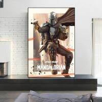 ซีรีส์โทรทัศน์พิมพ์ลาย Star-Wars Mandalorian ซูเปอร์ฮีโร่โปสเตอร์ภาพยนตร์ศิลปะบนผนังผ้าใบวาดภาพเด็กโยดาของขวัญตกแต่งบ้านห้อง1ชิ้นกรอบภายในไม้หรือไร้กรอบ (หรือกรอบอะลูมินัมอัลลอยสีดำ)