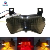 waase Tail Brake Turn Signals Integrated Led Light Smoke Lens For 2003-2004 KAWASAKI Ninja ZX 636 ZX6R ZX6RR ZX600 ZX636 Z750S